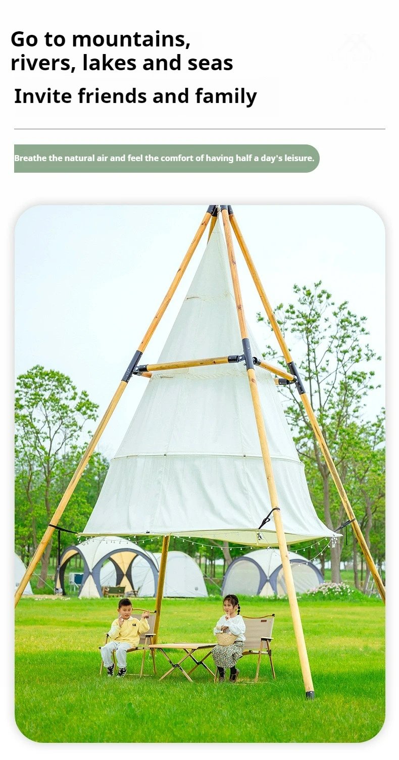 Lantern Safari Tent lamping Hotel Pyramid Sun High Quality Customizable Outdoor Camping Restaurant Pyramid Sunshade Canopy Party
