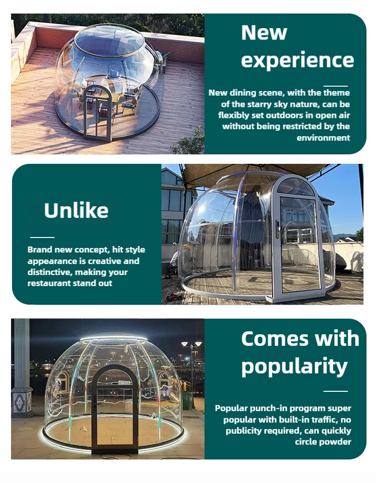 Transparent Tent PC Dome Tent Geodesic Lgloo Round Clear House Catering Cabin Hotel Resort Luxury Celebrating Events Tipi