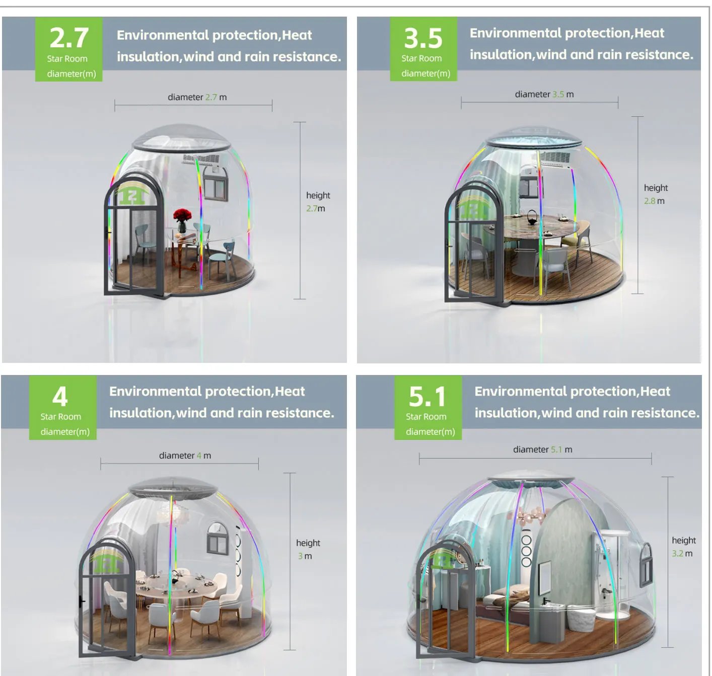 Transparent Tent PC Dome Tent Geodesic Lgloo Round Clear House Catering Cabin Hotel Resort Luxury Celebrating Events Tipi