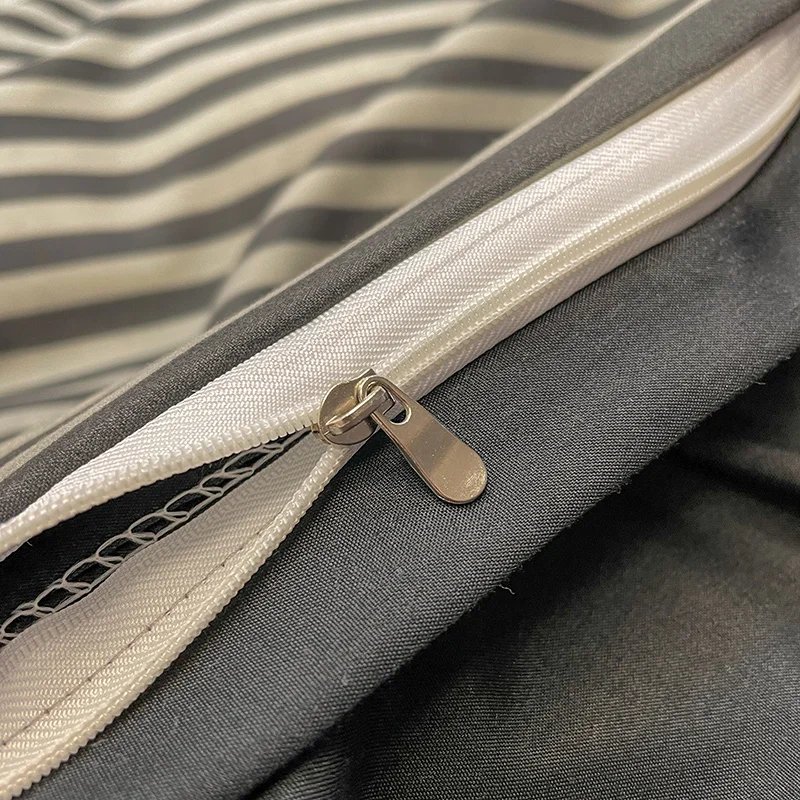 Nordic Plaid Pattern Wash Cotton Bedding Set Duvet Cover Pillowcase Bed Sheet Set Comforter Cover Bed Linens Set Queen King Size