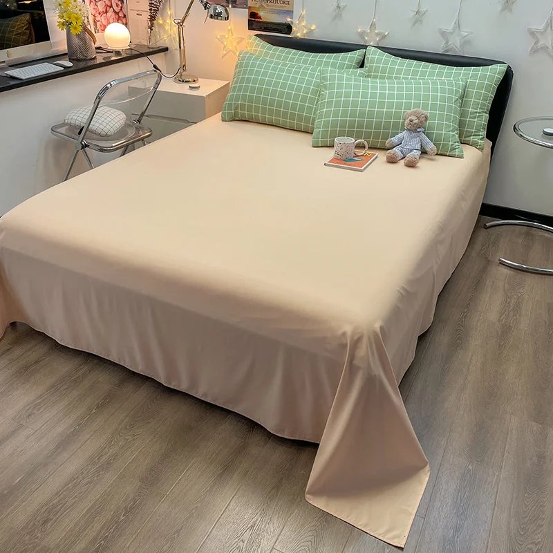 Nordic Plaid Pattern Wash Cotton Bedding Set Duvet Cover Pillowcase Bed Sheet Set Comforter Cover Bed Linens Set Queen King Size