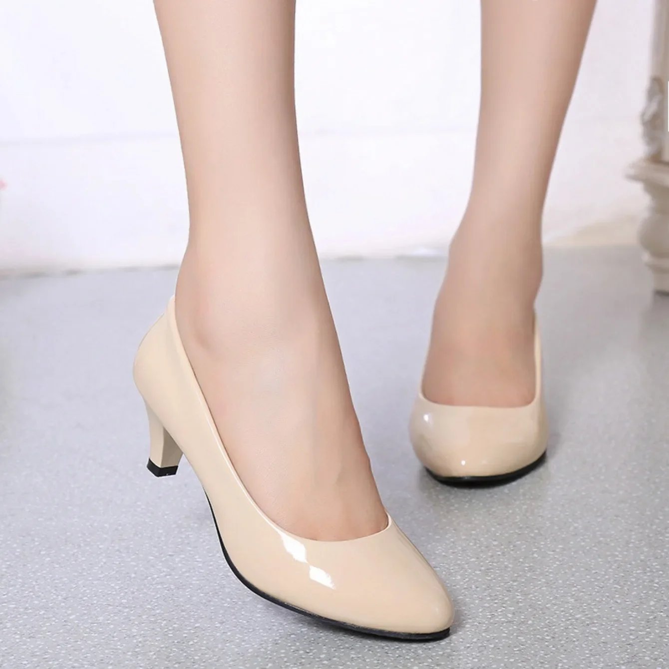 Women Pumps Nude Shallow Mouth Women Shoes New Fashion Office Work Wedding Party Shoes Ladies Low Heel Shoes Summer Heels Woeman