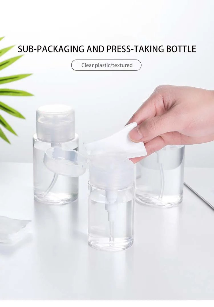 120/150/200ml Nail Refillable Bottles Empty Press Pump Dispenser Nail Art Polish Remover Cleaner Makeup Bottle Manicure Tool