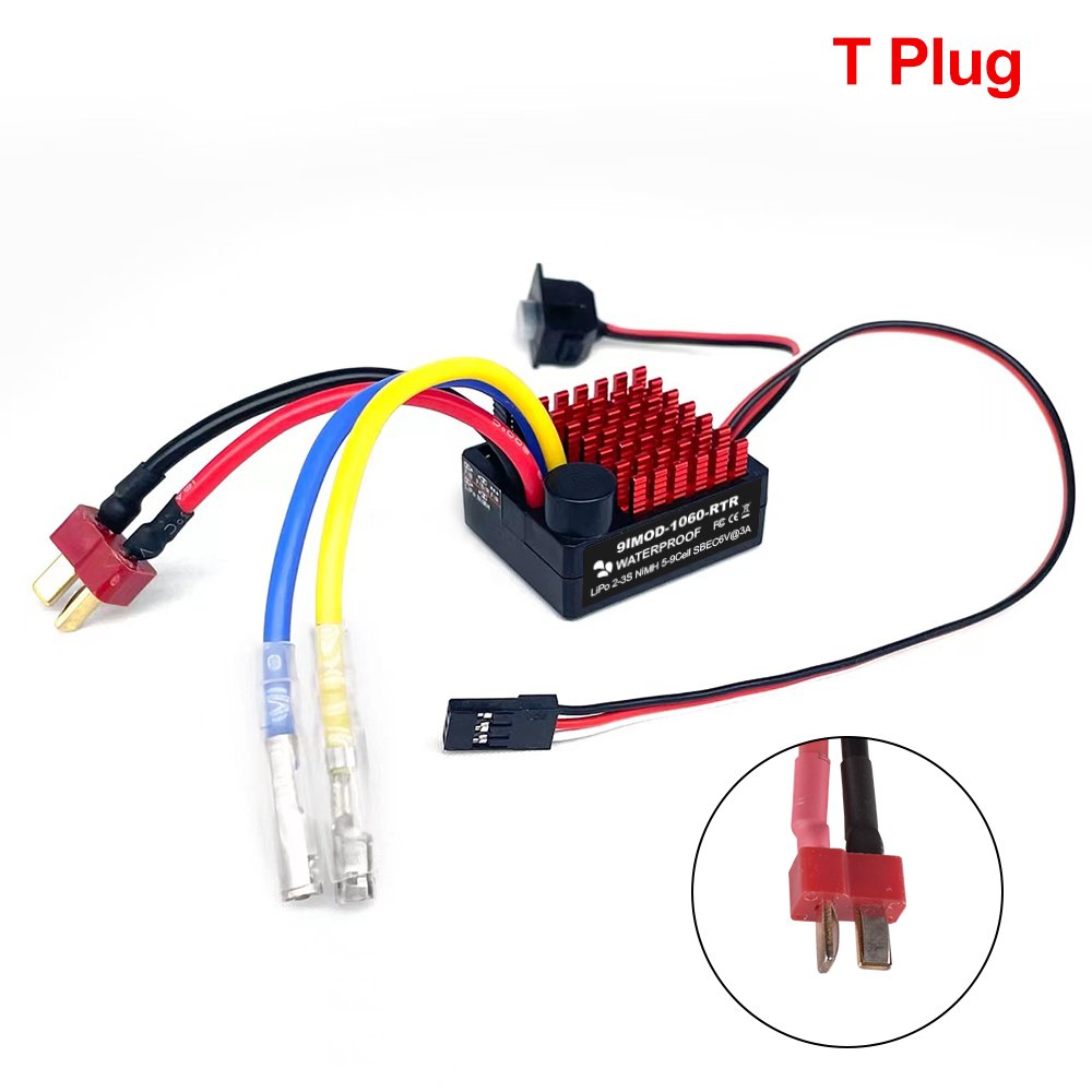 9IMOD 60A Brushed Fahrregler Fahrtenregler Speed Controller ESC f&uuml;r 1/10 RC Car