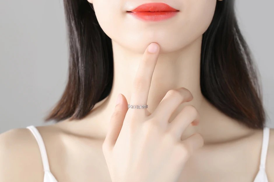 925 Sterling Silver Rings For Women Original Crown Heart Wishbone Engagement Wedding Rose Gold Crystal Ring Luxury Jewelry