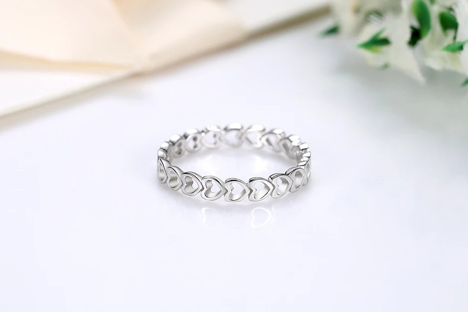 925 Sterling Silver Rings For Women Original Crown Heart Wishbone Engagement Wedding Rose Gold Crystal Ring Luxury Jewelry