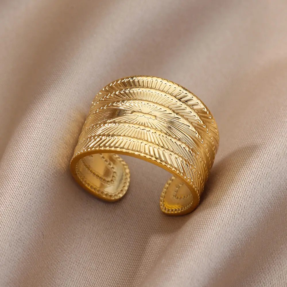 Stainless Steel Rings For Women Men Gold Color Engagement Wedding Party Ring Female Male Finger Jewelry Gift 2023 Free Shipping