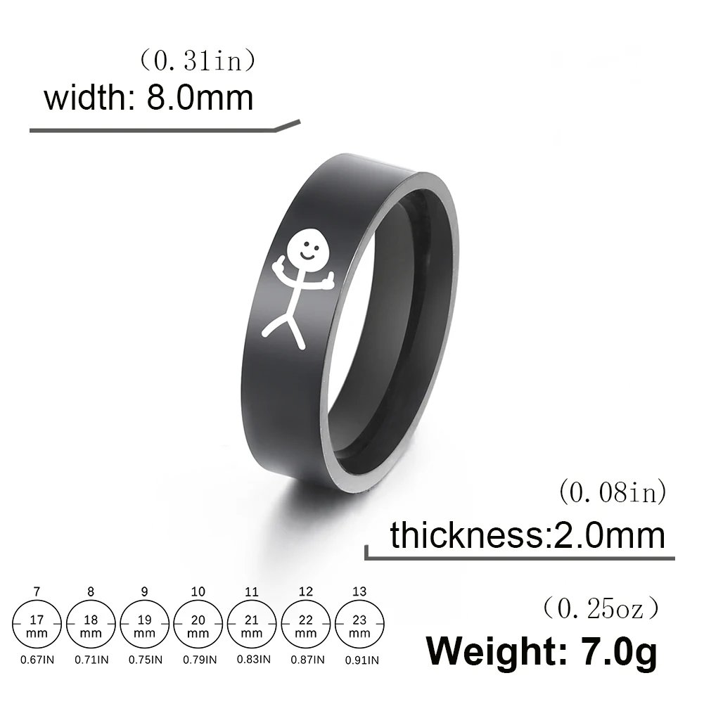 Dreamtimes Simple Trend Funny Middle Finger Stickman Ring Hip Hop Fuxk You Doodle Rings For Man Couple Party New Gifts Jewelry Dreamtimes Simple Trend Funny Middle Finger Stickman Ring Hip Hop Fuxk You Doodle Rings For Man Couple Party New Gifts Jewelry