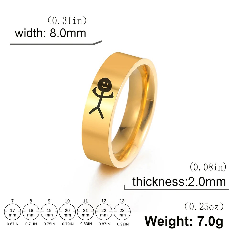 Dreamtimes Simple Trend Funny Middle Finger Stickman Ring Hip Hop Fuxk You Doodle Rings For Man Couple Party New Gifts Jewelry Dreamtimes Simple Trend Funny Middle Finger Stickman Ring Hip Hop Fuxk You Doodle Rings For Man Couple Party New Gifts Jewelry