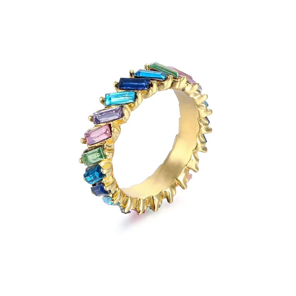 High Quality Rainbow Ring Cubic Engagement Ring for Women Eternity Colors Ring Females Jewelry Accessories Wholesale High Quality Rainbow Ring Cubic Engagement Ring for Women Eternity Colors Ring Females Jewelry Accessories Wholesale