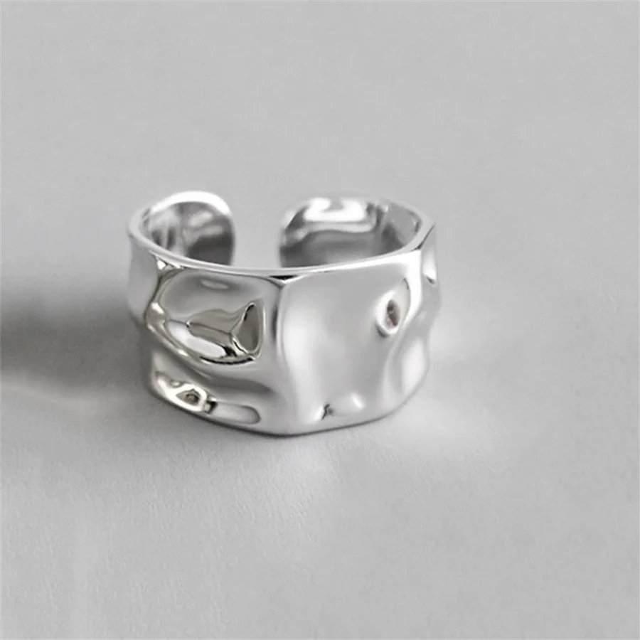 Punk Geometric Irregular Liquid Lava Waterdrop Shaped Open Rings For Women Vintage Silver Color Metal Rings Personality Jewelry Punk Geometric Irregular Liquid Lava Waterdrop Shaped Open Rings For Women Vintage Silver Color Metal Rings Personality Jewelry