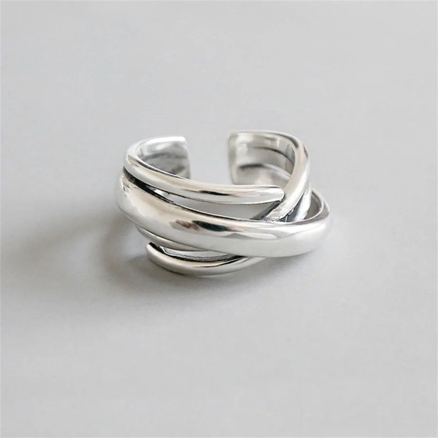 Punk Geometric Irregular Liquid Lava Waterdrop Shaped Open Rings For Women Vintage Silver Color Metal Rings Personality Jewelry Punk Geometric Irregular Liquid Lava Waterdrop Shaped Open Rings For Women Vintage Silver Color Metal Rings Personality Jewelry