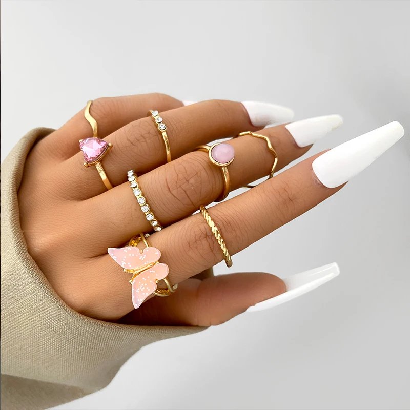 Vintage Hollow Heart Butterfly Rings Set For Women Metal Silver Color Geometric Spiral Shape Ring 22pcs Set 2023 Trendy Jewelry Vintage Hollow Heart Butterfly Rings Set For Women Metal Silver Color Geometric Spiral Shape Ring 22pcs Set 2023 Trendy Jewelry