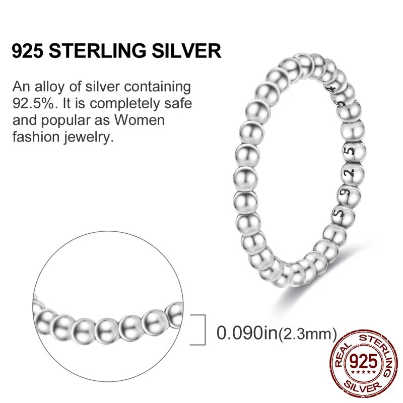 Women Silver Finger Rings for Women Original 925 Sterling Silver Cocktail Ring Geometric Cubic Zircon Heart Wedding Jewelry