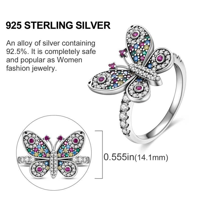 Women Silver Finger Rings for Women Original 925 Sterling Silver Cocktail Ring Geometric Cubic Zircon Heart Wedding Jewelry Women Silver Finger Rings for Women Original 925 Sterling Silver Cocktail Ring Geometric Cubic Zircon Heart Wedding Jewelry