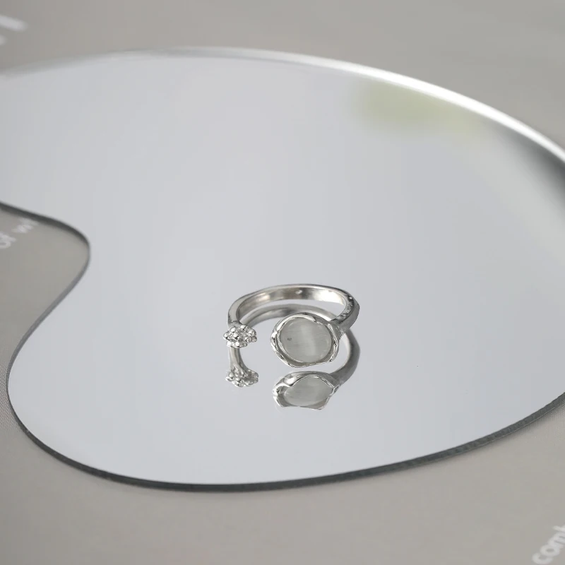 Irregular Open Rings Moonstone Heart Finger Rings For Women Girls Kpop Sweet Cool Trendy Aesthetic Jewelry Gifts Wholesale Irregular Open Rings Moonstone Heart Finger Rings For Women Girls Kpop Sweet Cool Trendy Aesthetic Jewelry Gifts Wholesale