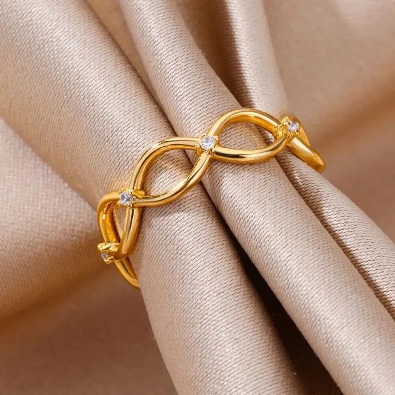 Ring for Women Stainless Steel Angel Feather Gold Color Rings Female Vintage Jewelry Finger Accessories Free Shipping Anillos
