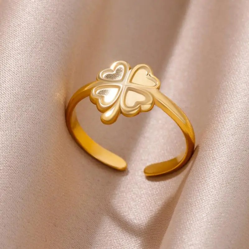 Ring for Women Stainless Steel Angel Feather Gold Color Rings Female Vintage Jewelry Finger Accessories Free Shipping Anillos