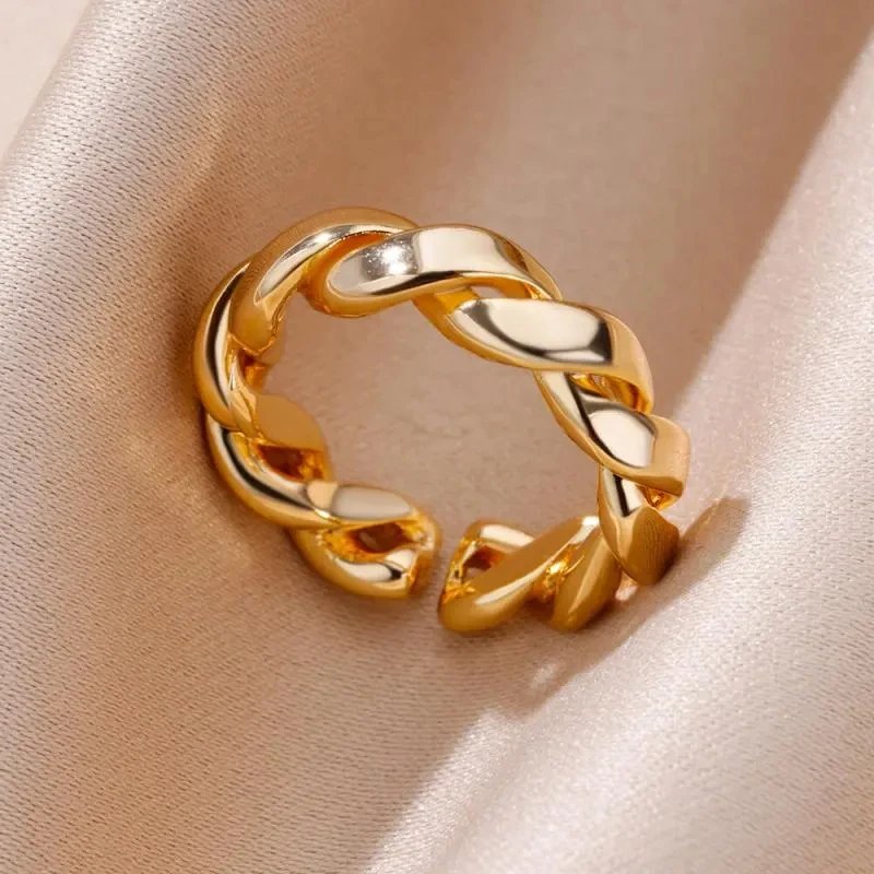 Ring for Women Stainless Steel Angel Feather Gold Color Rings Female Vintage Jewelry Finger Accessories Free Shipping Anillos