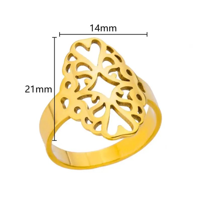 Ring for Women Stainless Steel Angel Feather Gold Color Rings Female Vintage Jewelry Finger Accessories Free Shipping Anillos