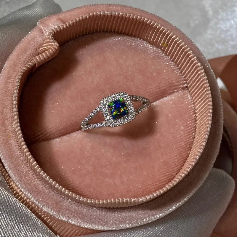 925 Sterling Silver Irregular Water Droplets Cross Ring Female Simple Retro Style Handmade Jewelry