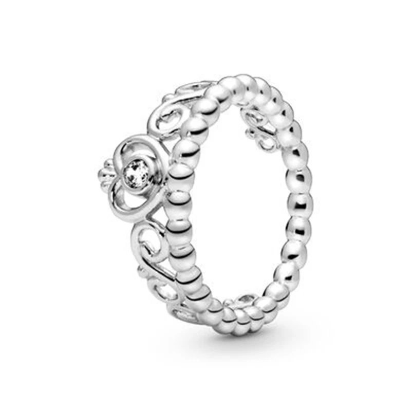 Authentic 925 Sterling Silver Princess Tiara Crown Sparkling Love Heart ,CZ Rings for Women Engagement Jewelry Anniversary Authentic 925 Sterling Silver Princess Tiara Crown Sparkling Love Heart ,CZ Rings for Women Engagement Jewelry Anniversary