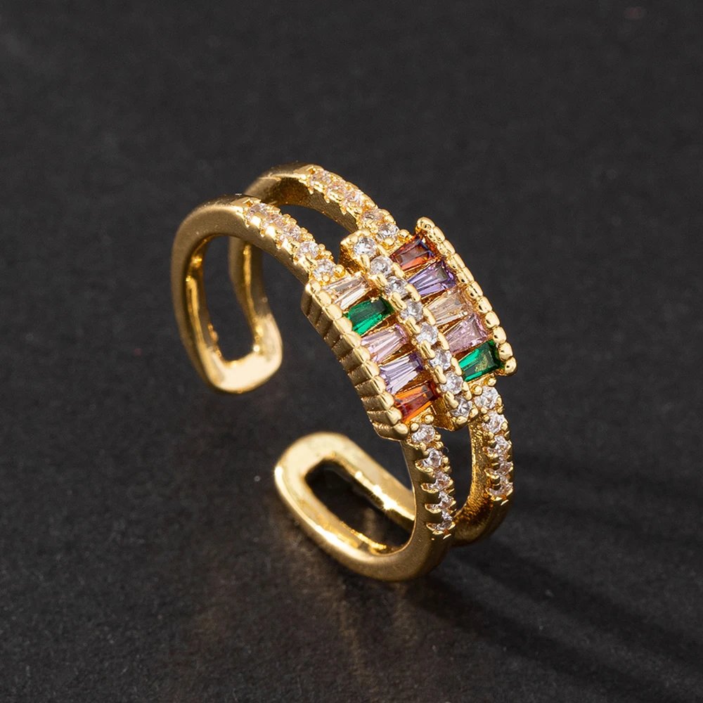 Stainless Steel Rings for Women Gold Plated Cubic Zirconia Ring 2023 Trend Luxury Korean Fashion Aesthetic Jewelry anillos mujer Stainless Steel Rings for Women Gold Plated Cubic Zirconia Ring 2023 Trend Luxury Korean Fashion Aesthetic Jewelry anillos mujer
