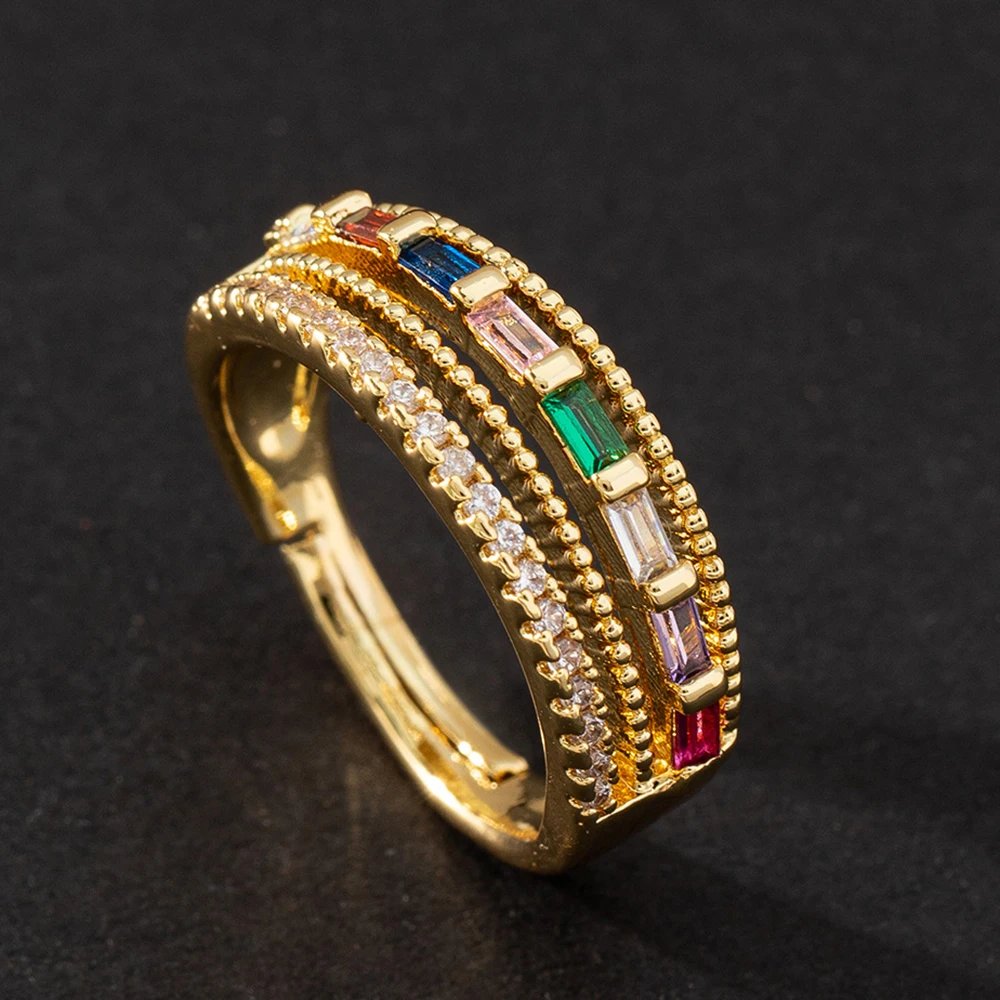 Stainless Steel Rings for Women Gold Plated Cubic Zirconia Ring 2023 Trend Luxury Korean Fashion Aesthetic Jewelry anillos mujer Stainless Steel Rings for Women Gold Plated Cubic Zirconia Ring 2023 Trend Luxury Korean Fashion Aesthetic Jewelry anillos mujer