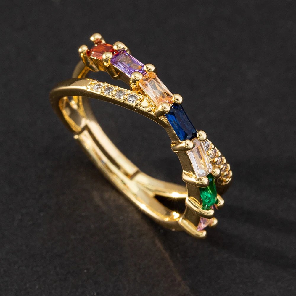 Stainless Steel Rings for Women Gold Plated Cubic Zirconia Ring 2023 Trend Luxury Korean Fashion Aesthetic Jewelry anillos mujer Stainless Steel Rings for Women Gold Plated Cubic Zirconia Ring 2023 Trend Luxury Korean Fashion Aesthetic Jewelry anillos mujer