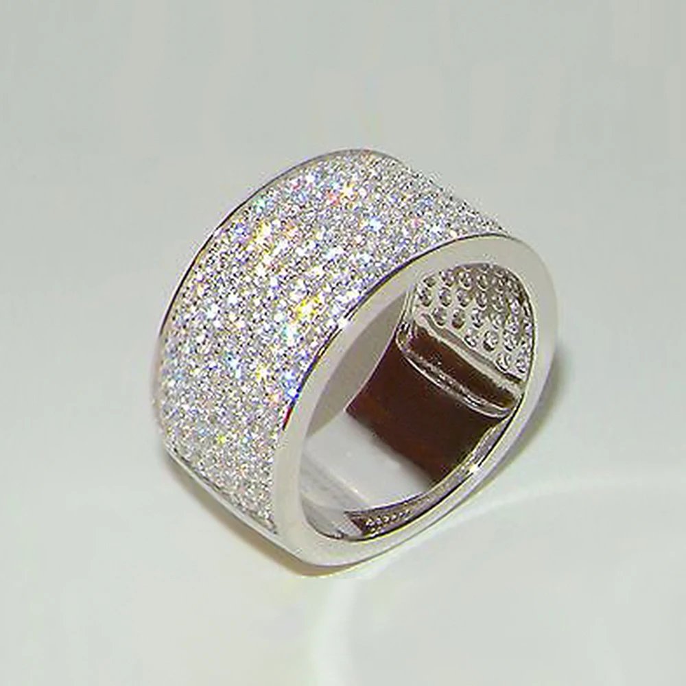Paved CZ High Quality Silver Color Female Ring Simple Design Bling Bride Wedding Earrings Fancy Party Jewelry for Women Paved CZ High Quality Silver Color Female Ring Simple Design Bling Bride Wedding Earrings Fancy Party Jewelry for Women