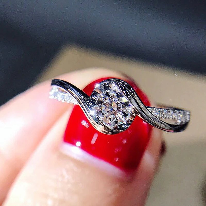 Exquisite Silver Color Ring with White Cubic Zirconia Fashion Versatile Accessories for Women High Quality New Jewelry Exquisite Silver Color Ring with White Cubic Zirconia Fashion Versatile Accessories for Women High Quality New Jewelry