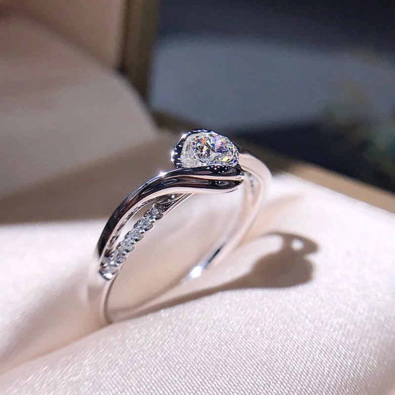 Exquisite Silver Color Ring with White Cubic Zirconia Fashion Versatile Accessories for Women High Quality New Jewelry Exquisite Silver Color Ring with White Cubic Zirconia Fashion Versatile Accessories for Women High Quality New Jewelry