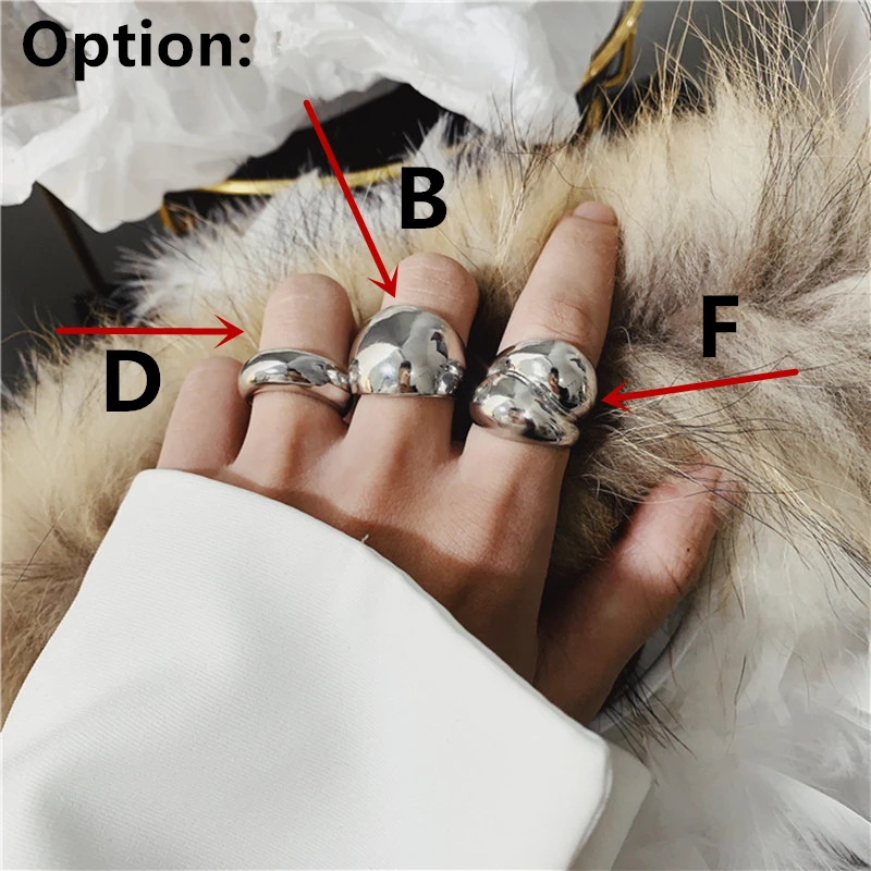 2024 Gold Color Silver Color Metal Minimalist Glossy Wide Open Rings Geometric Finger Rings for Women Men Jewelry 2024 Gold Color Silver Color Metal Minimalist Glossy Wide Open Rings Geometric Finger Rings for Women Men Jewelry