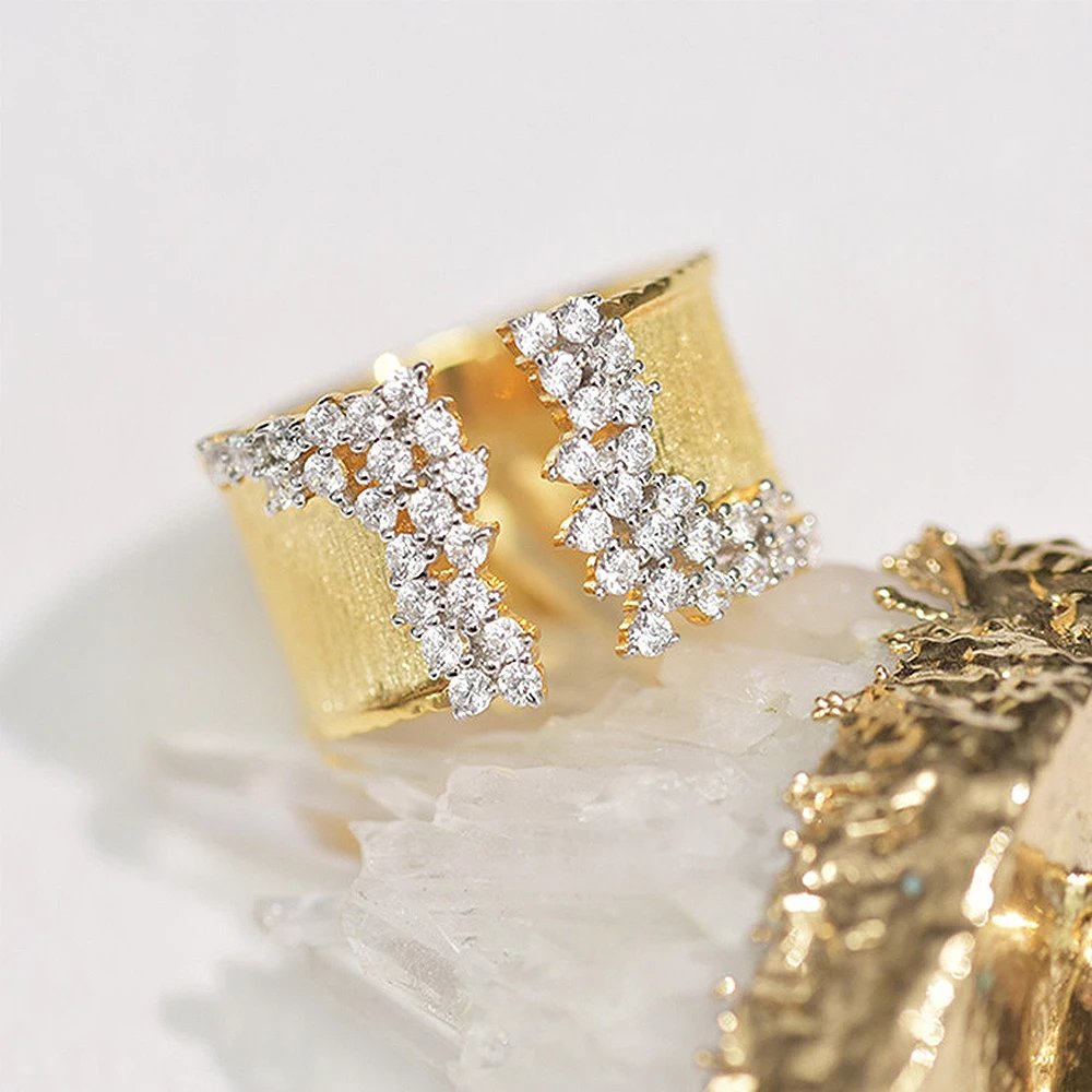 Trendy Luxury Gold Color Cubic Zirconia Ring for Women Modern Wide Band Finger Ring OL Style Female Jewelry Drop Shipping Trendy Luxury Gold Color Cubic Zirconia Ring for Women Modern Wide Band Finger Ring OL Style Female Jewelry Drop Shipping