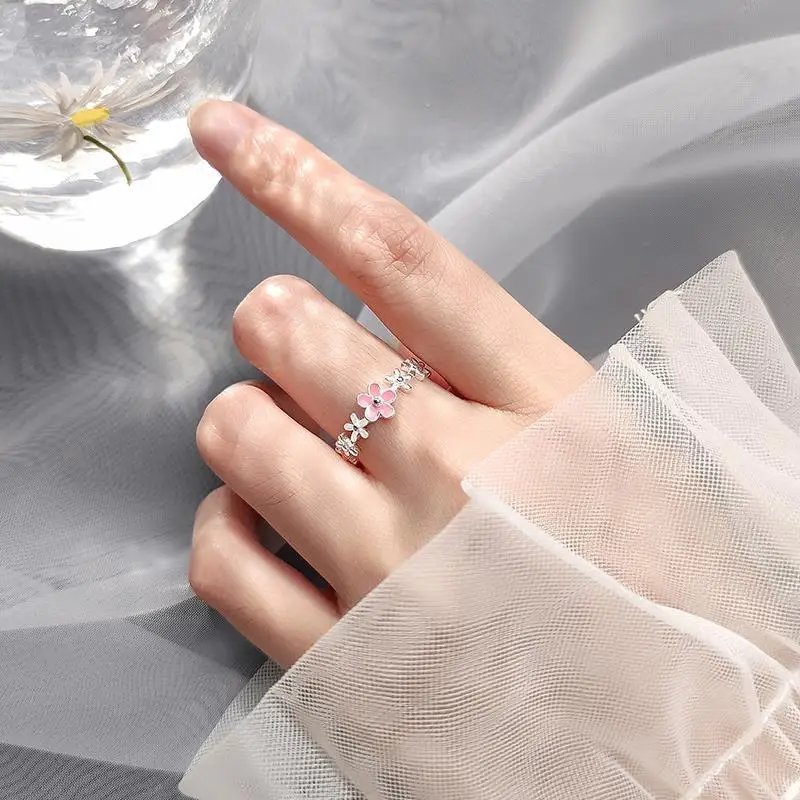 Luxury Zircon Flower Opening Rings for Women Cubic Zirconia Rose Cherry Blossom Tulip Adjustable Finger Ring Wedding Jewelry Luxury Zircon Flower Opening Rings for Women Cubic Zirconia Rose Cherry Blossom Tulip Adjustable Finger Ring Wedding Jewelry