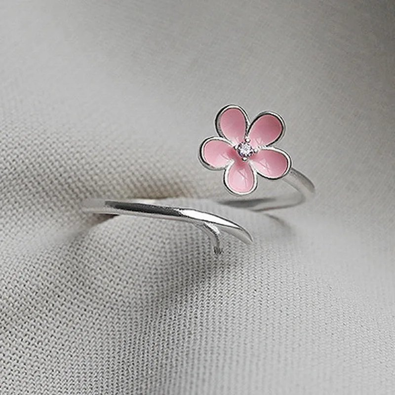 Luxury Zircon Flower Opening Rings for Women Cubic Zirconia Rose Cherry Blossom Tulip Adjustable Finger Ring Wedding Jewelry Luxury Zircon Flower Opening Rings for Women Cubic Zirconia Rose Cherry Blossom Tulip Adjustable Finger Ring Wedding Jewelry