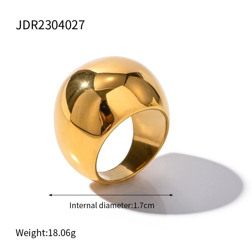 New 316L Stainless Steel Exaggerated Ball Ring for Women Metal Texture Trendy Romantic Waterproof Jewelry Gala Gift New 316L Stainless Steel Exaggerated Ball Ring for Women Metal Texture Trendy Romantic Waterproof Jewelry Gala Gift