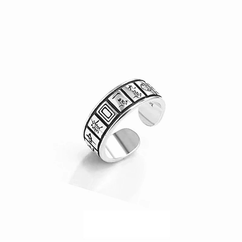 New Fashion Vintage Lucky Poker Opening Rings For Women Men Playing Card Finger Stainless Steel Ring Fashion Party Jewelry