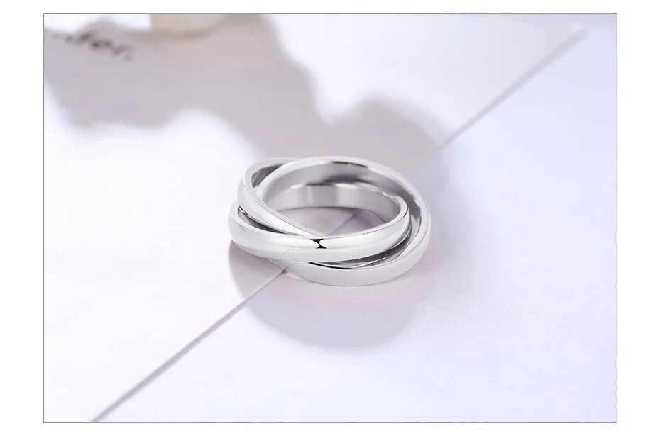 Classic 3 Rounds Ring Sets Women Stainless Steel Wedding Engagement Female Finger Jewelry Classic 3 Rounds Ring Sets Women Stainless Steel Wedding Engagement Female Finger Jewelry