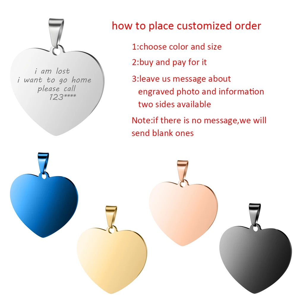 Custom Photo Necklace for Women Heart Stainless Steel Pendant Personalized Engraved Picture Photos Name Lovers Christmas Gifts