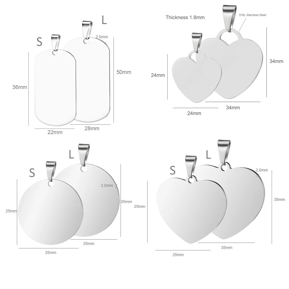 Custom Photo Necklace for Women Heart Stainless Steel Pendant Personalized Engraved Picture Photos Name Lovers Christmas Gifts