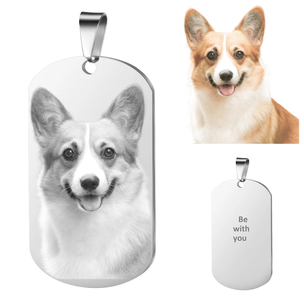 Custom Photo Necklace for Women Heart Stainless Steel Pendant Personalized Engraved Picture Photos Name Lovers Christmas Gifts