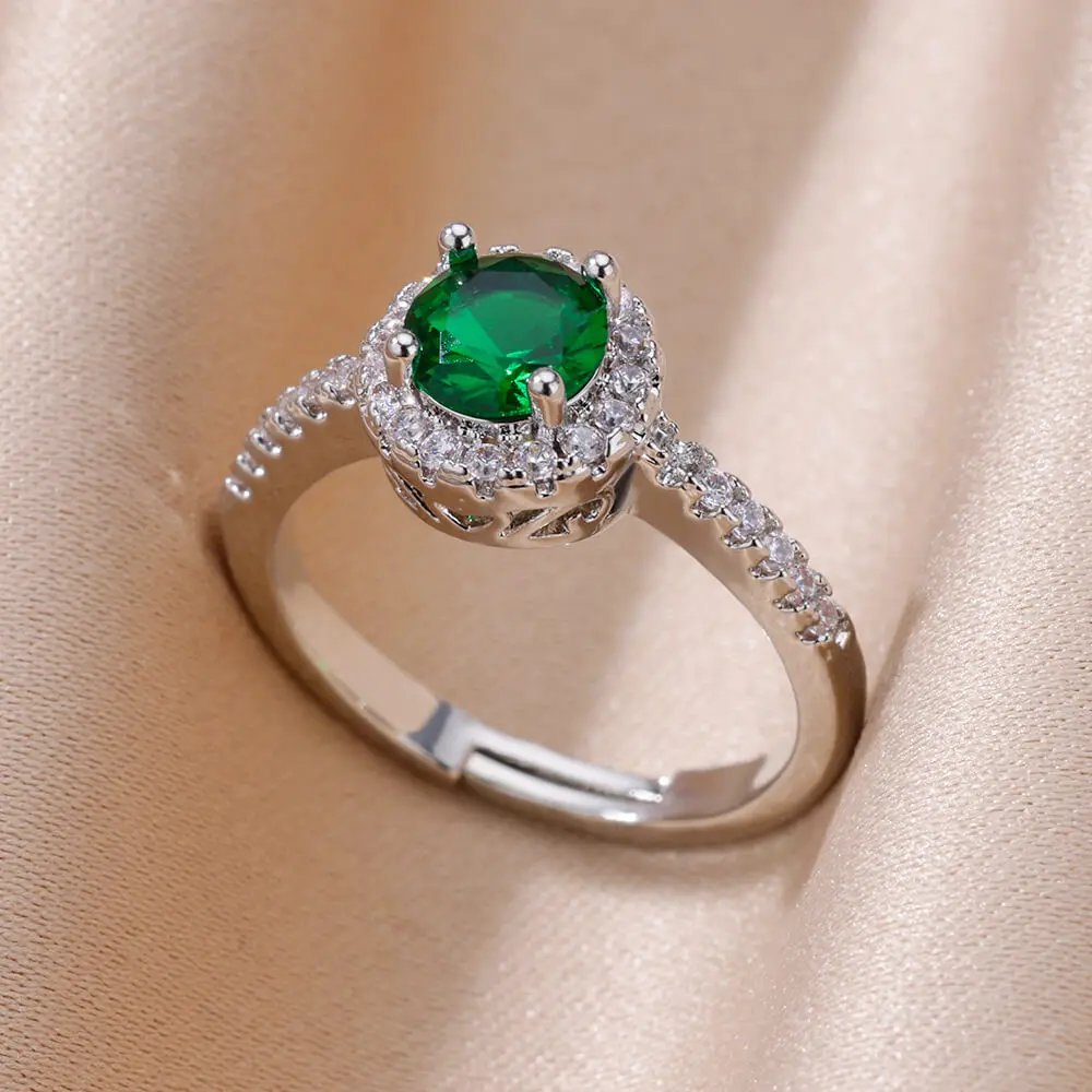 Women's Zirconia Crystal Ring Stainless Steel Gold-Plated Ring 2023 Trendy Couple's Wedding Jewelry Packages