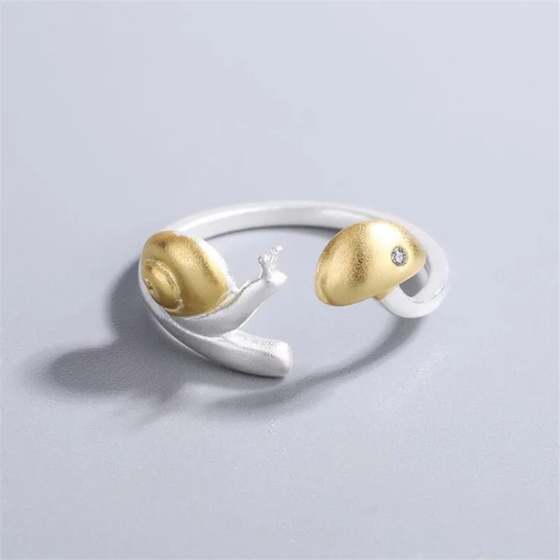 Vintage Snails Mushroom Rings For Women Stainless Steel Animal Ring Korean Fashion Aesthetic Wedding Couple Jewelry anillos 2023 Vintage Snails Mushroom Rings For Women Stainless Steel Animal Ring Korean Fashion Aesthetic Wedding Couple Jewelry anillos 2023