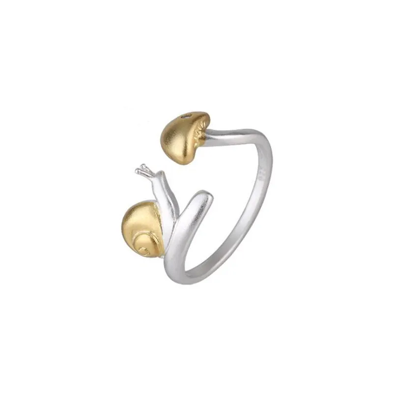 Vintage Snails Mushroom Rings For Women Stainless Steel Animal Ring Korean Fashion Aesthetic Wedding Couple Jewelry anillos 2023 Vintage Snails Mushroom Rings For Women Stainless Steel Animal Ring Korean Fashion Aesthetic Wedding Couple Jewelry anillos 2023