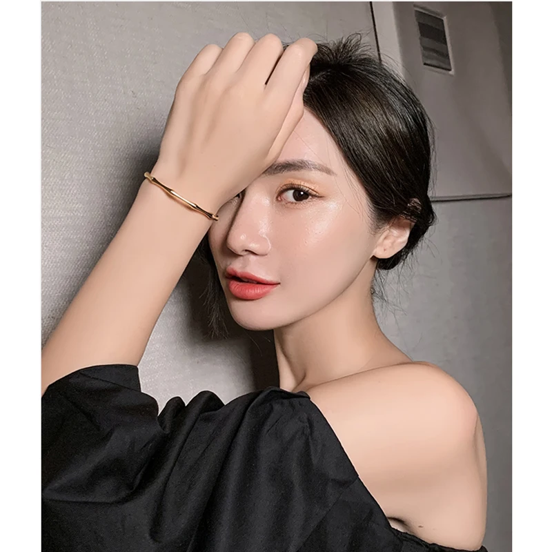 Stainless Steel Gold Color Bamboo Joint Bangles 2023 Trend Bracelet For Women Men Romantic Party Gift Fashion Jewelry Stainless Steel Gold Color Bamboo Joint Bangles 2023 Trend Bracelet For Women Men Romantic Party Gift Fashion Jewelry