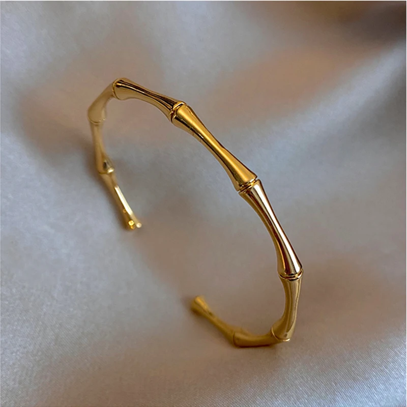 Stainless Steel Gold Color Bamboo Joint Bangles 2023 Trend Bracelet For Women Men Romantic Party Gift Fashion Jewelry Stainless Steel Gold Color Bamboo Joint Bangles 2023 Trend Bracelet For Women Men Romantic Party Gift Fashion Jewelry