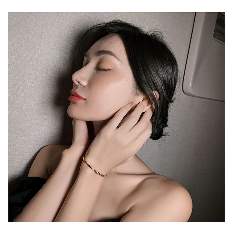 Stainless Steel Gold Color Bamboo Joint Bangles 2023 Trend Bracelet For Women Men Romantic Party Gift Fashion Jewelry Stainless Steel Gold Color Bamboo Joint Bangles 2023 Trend Bracelet For Women Men Romantic Party Gift Fashion Jewelry