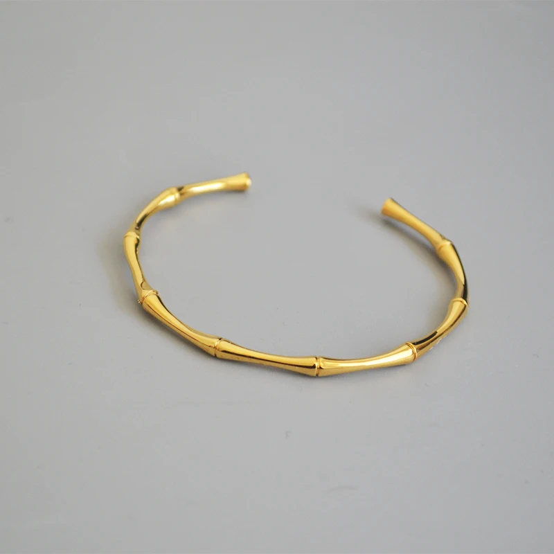 Stainless Steel Gold Color Bamboo Joint Bangles 2023 Trend Bracelet For Women Men Romantic Party Gift Fashion Jewelry Stainless Steel Gold Color Bamboo Joint Bangles 2023 Trend Bracelet For Women Men Romantic Party Gift Fashion Jewelry