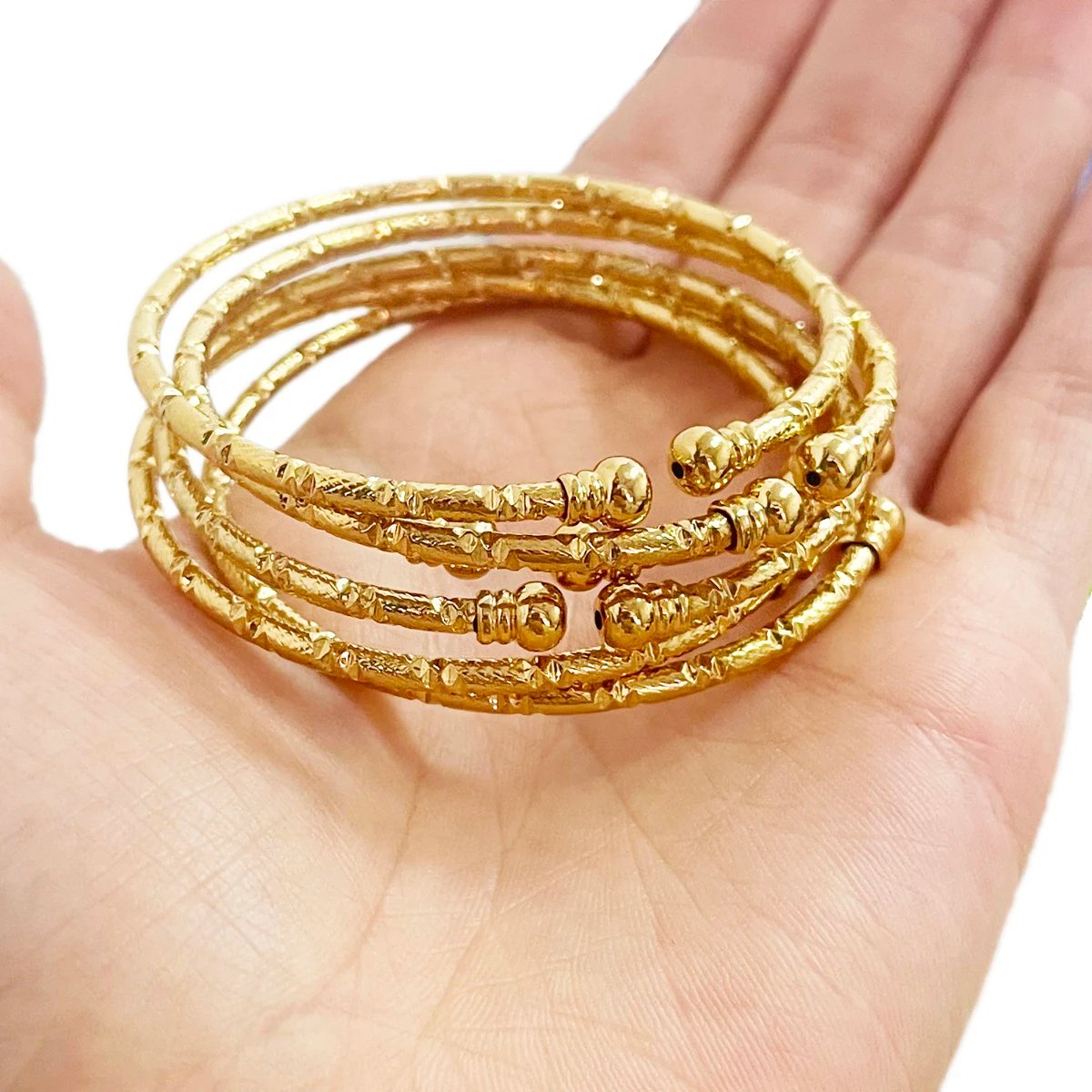 African Bracelets 3mm, Bangles and Bangles From Dubai, Lndian Colors, Gold, Middle East, Wedding Jewelry, Gift